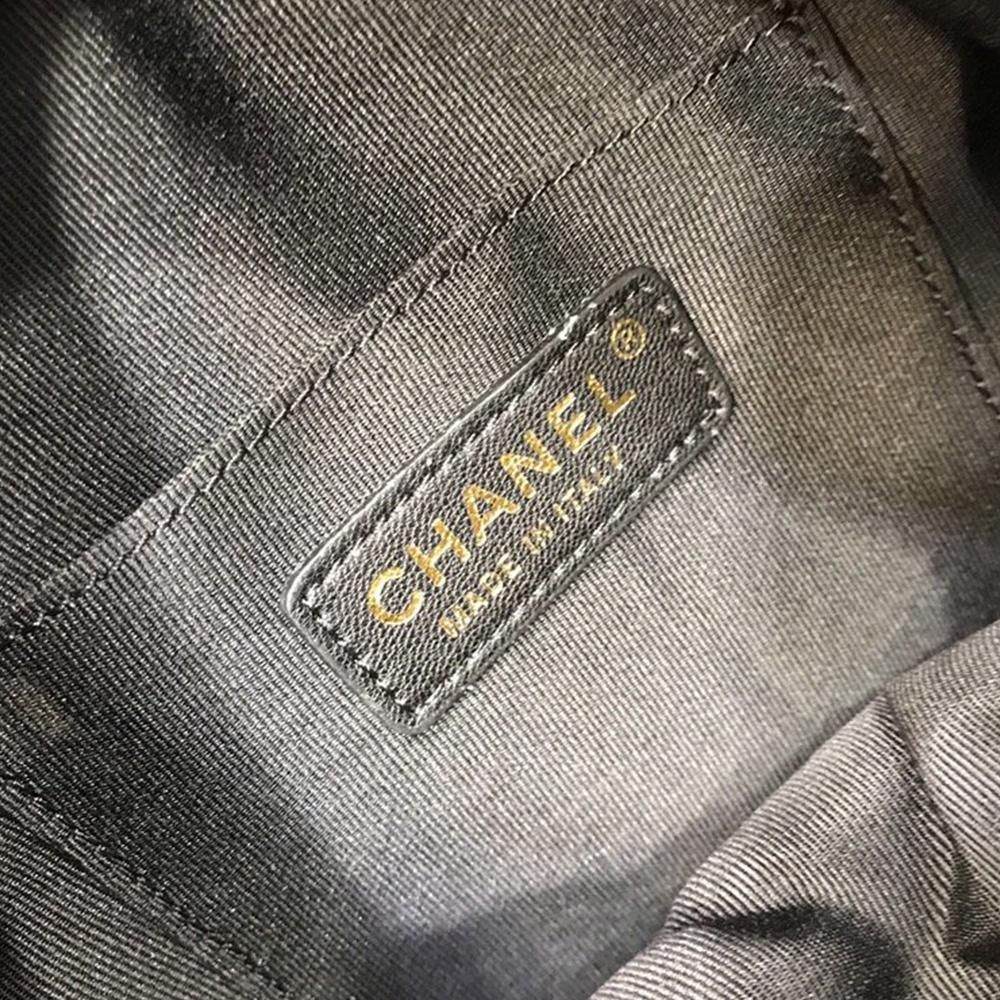 Chanel Runway Black lambskin Leather Diamond Cut Bag