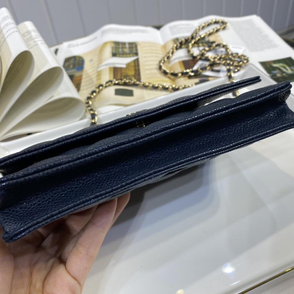 Chanel WOC iridescent Blue caviar