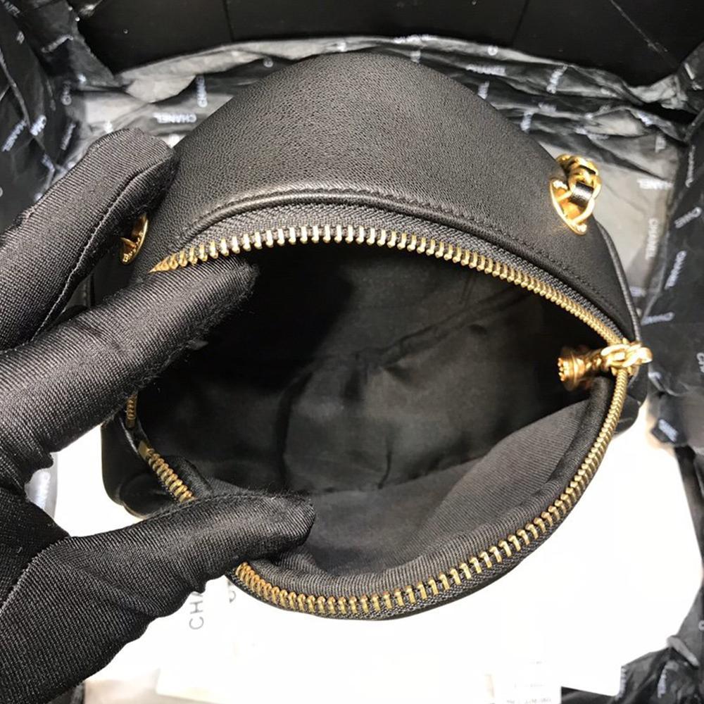 Chanel Runway Black lambskin Leather Diamond Cut Bag