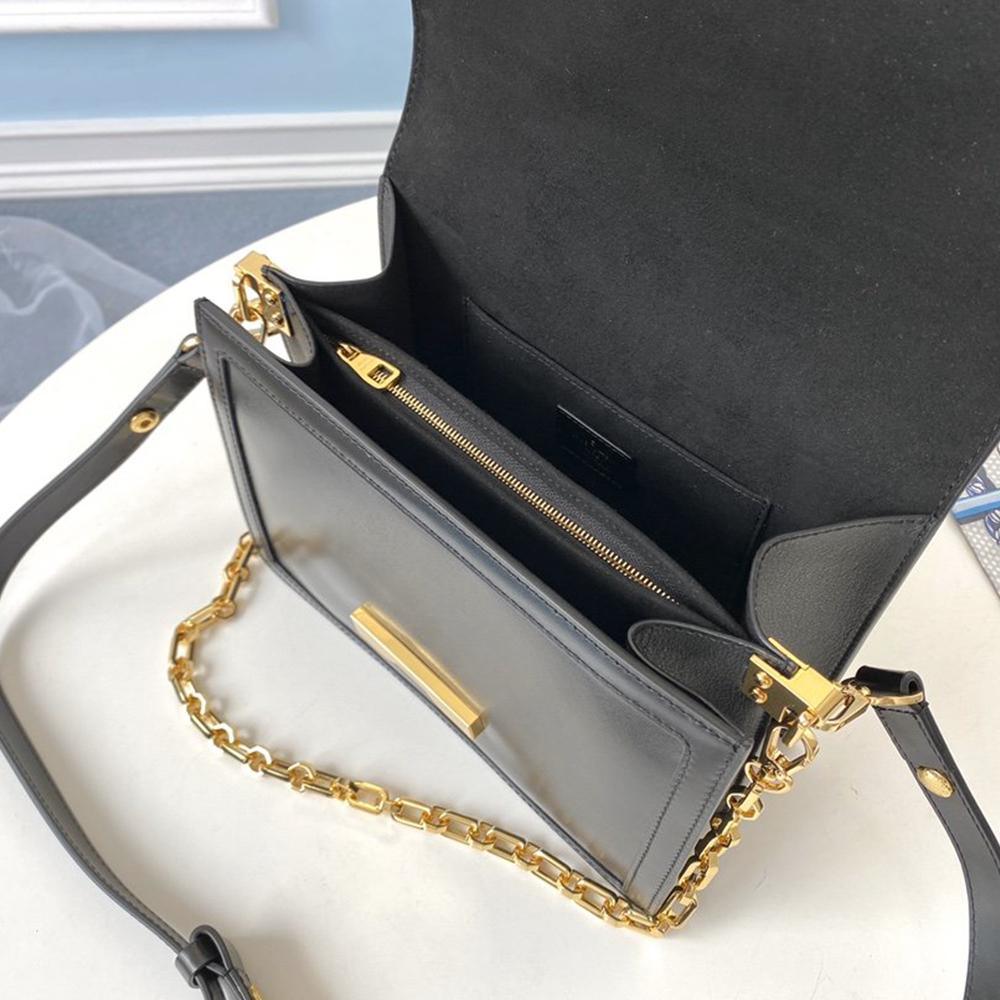 LV DAUPHINE MM Black smooth