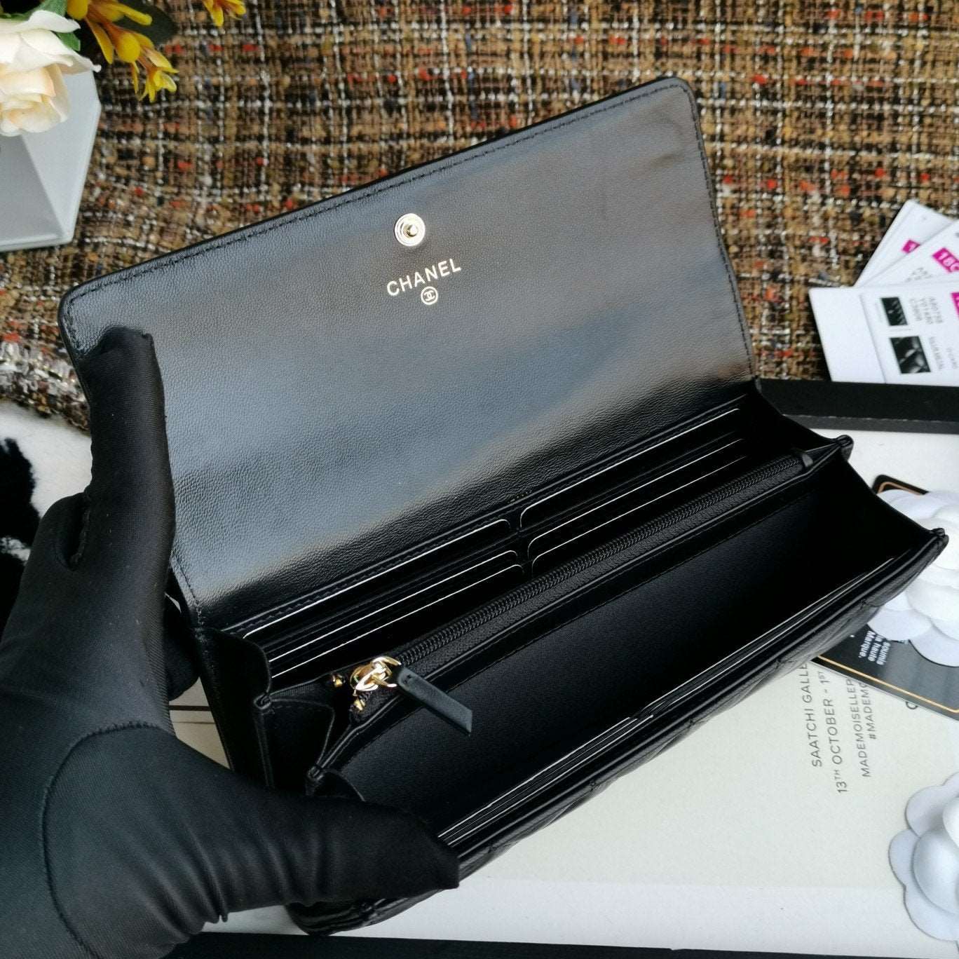 Chanel Boy long Flap Wallet Lambskin