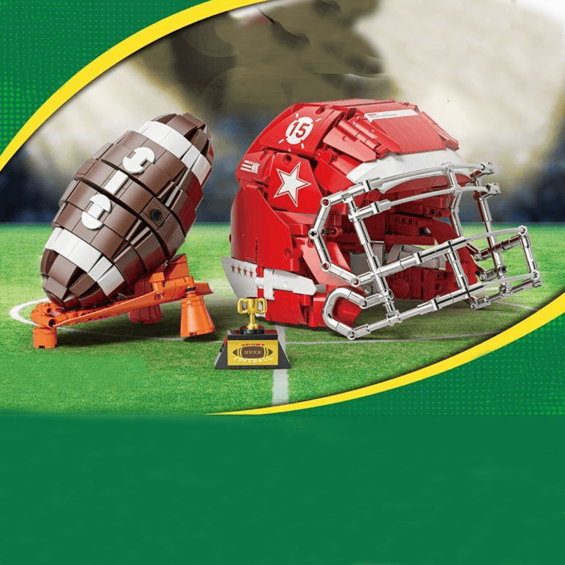 Football Helmet and Ball 1037pcs