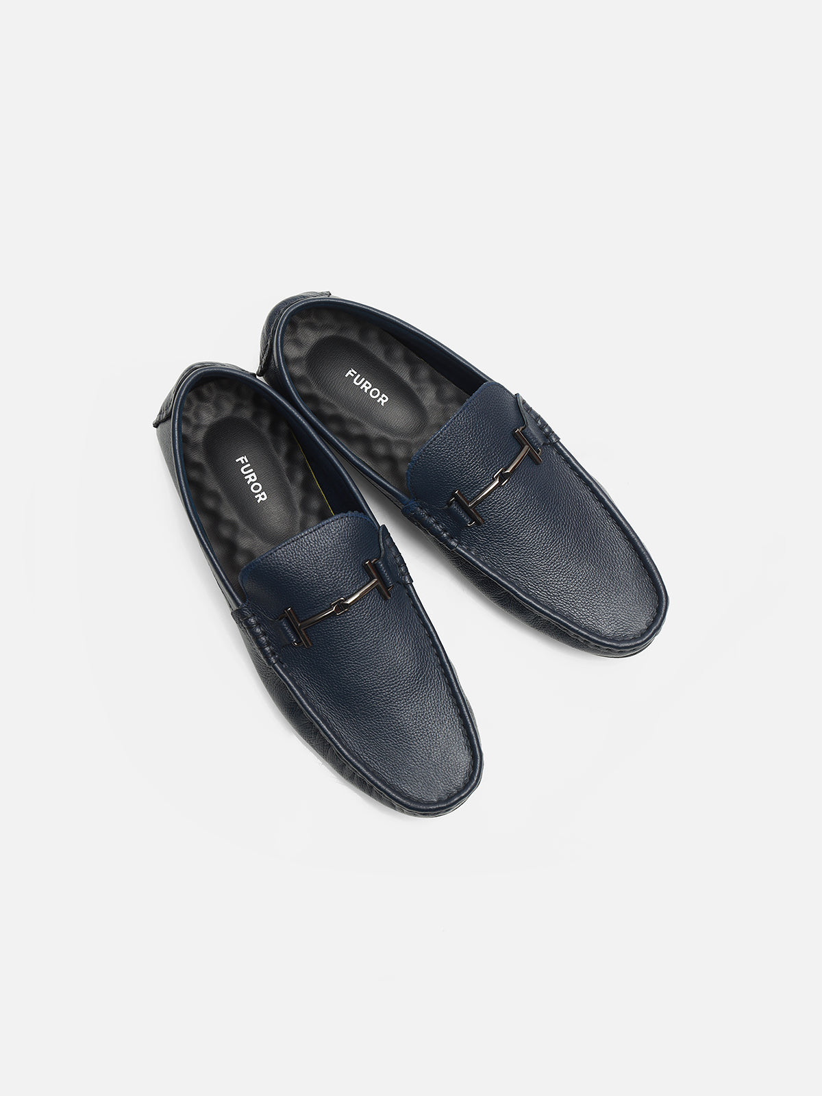 Blue Leather Loafers