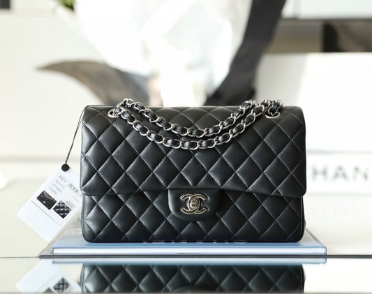Chanel timeless classic Flap bag silver hardware