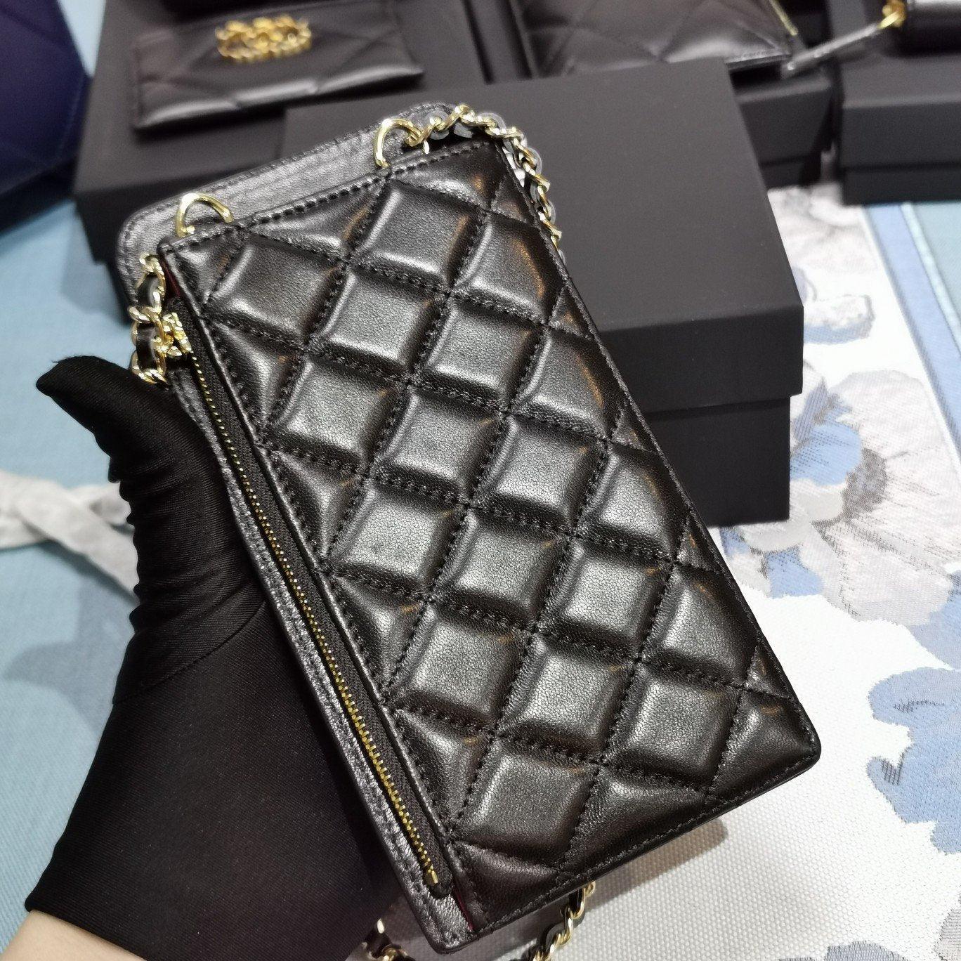 Chanel lambskin phone holder