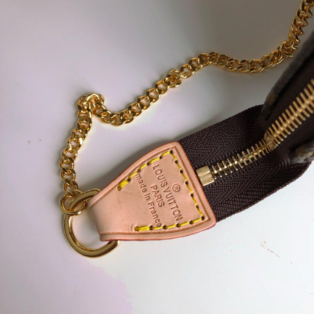 Louis Vuitton mini pochette accessoires on chain Monogram