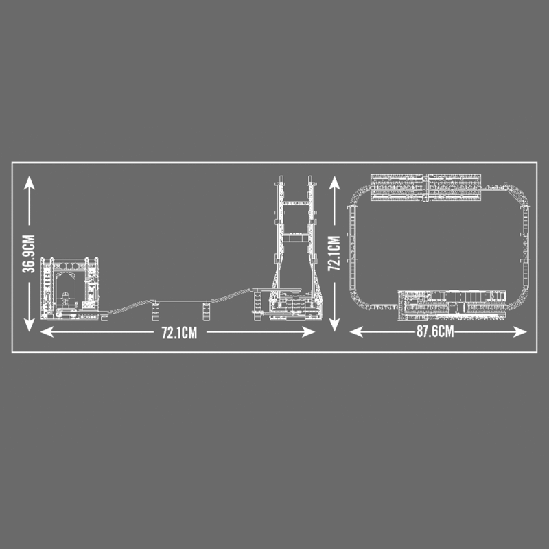 Motorised Monorail 1487pcs