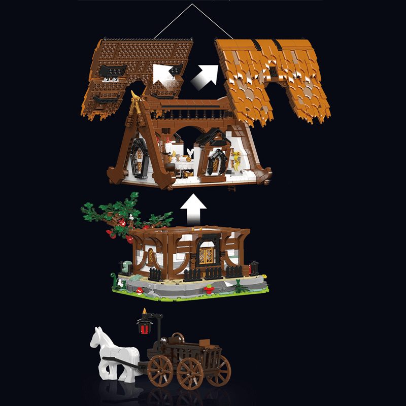 Medieval Wooden Cabin 2191pcs