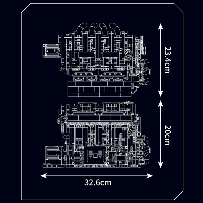 Motorised L4 Gasoline Engine 1786pcs