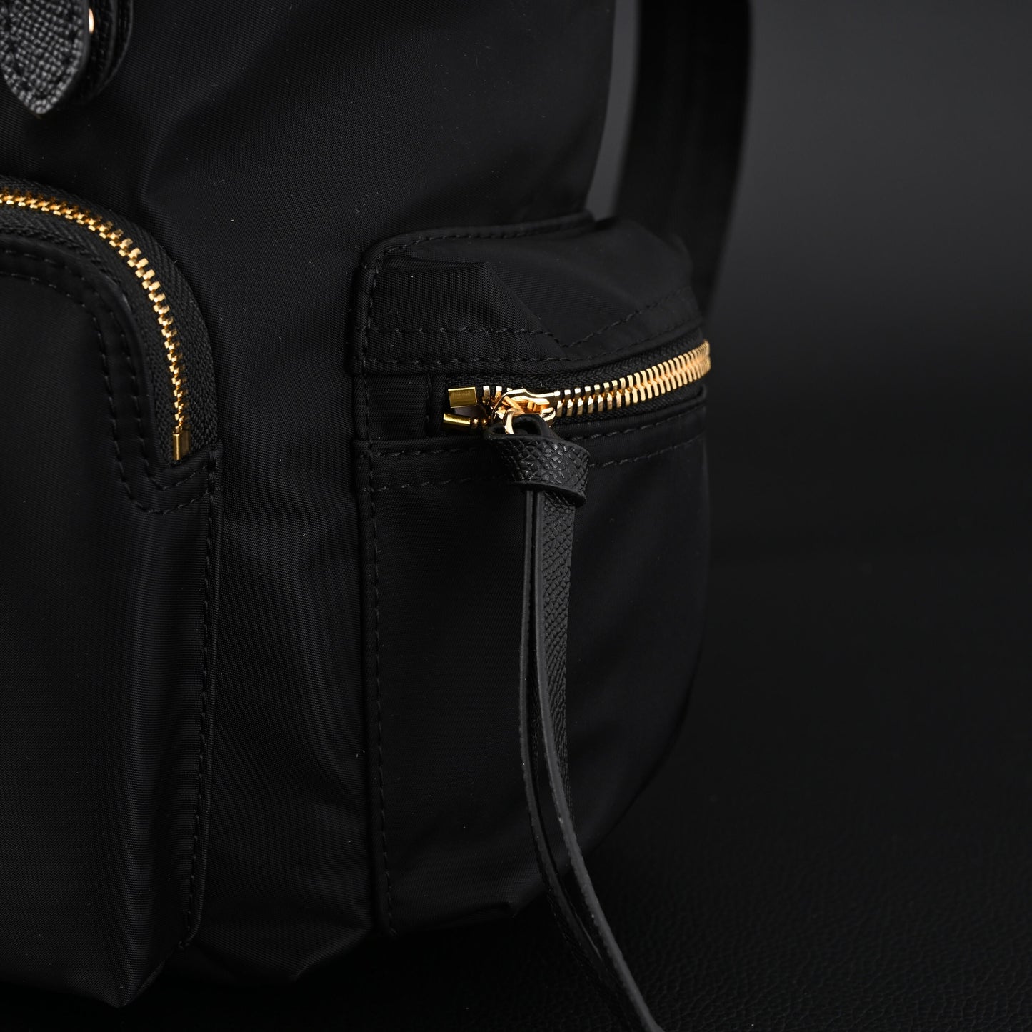 Burberry The Rucksack – Black Nylon & Leather Backpack with Gold-Tone Hardware