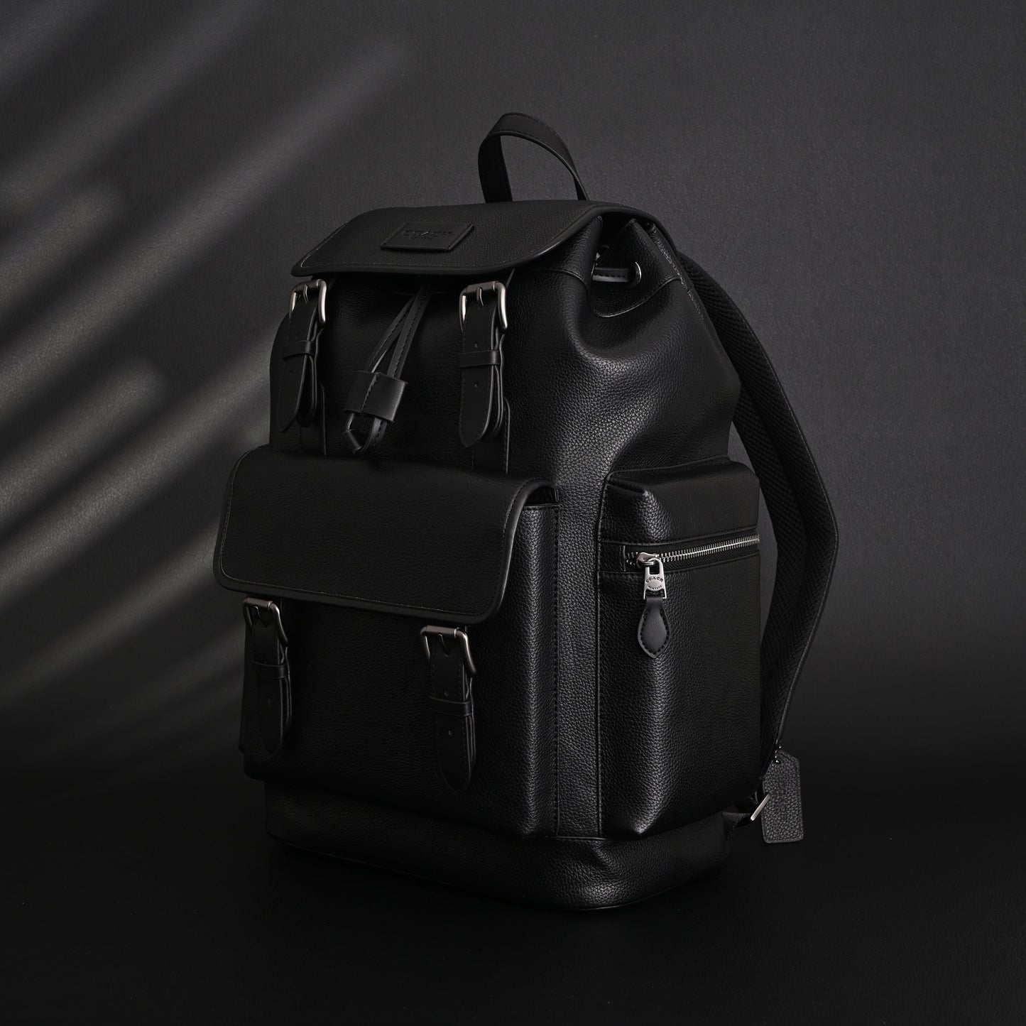 Prada Nylon & Leather Multi-Pocket Backpack – Black