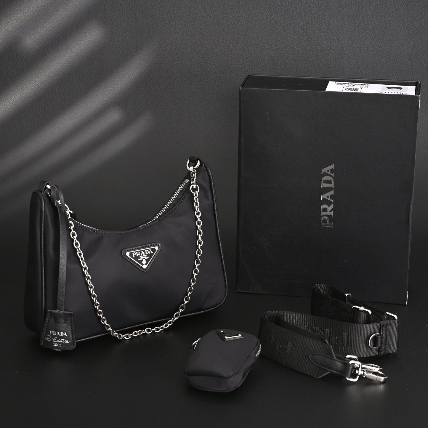 Prada Re-Edition 2005 Nylon Shoulder Bag – Black