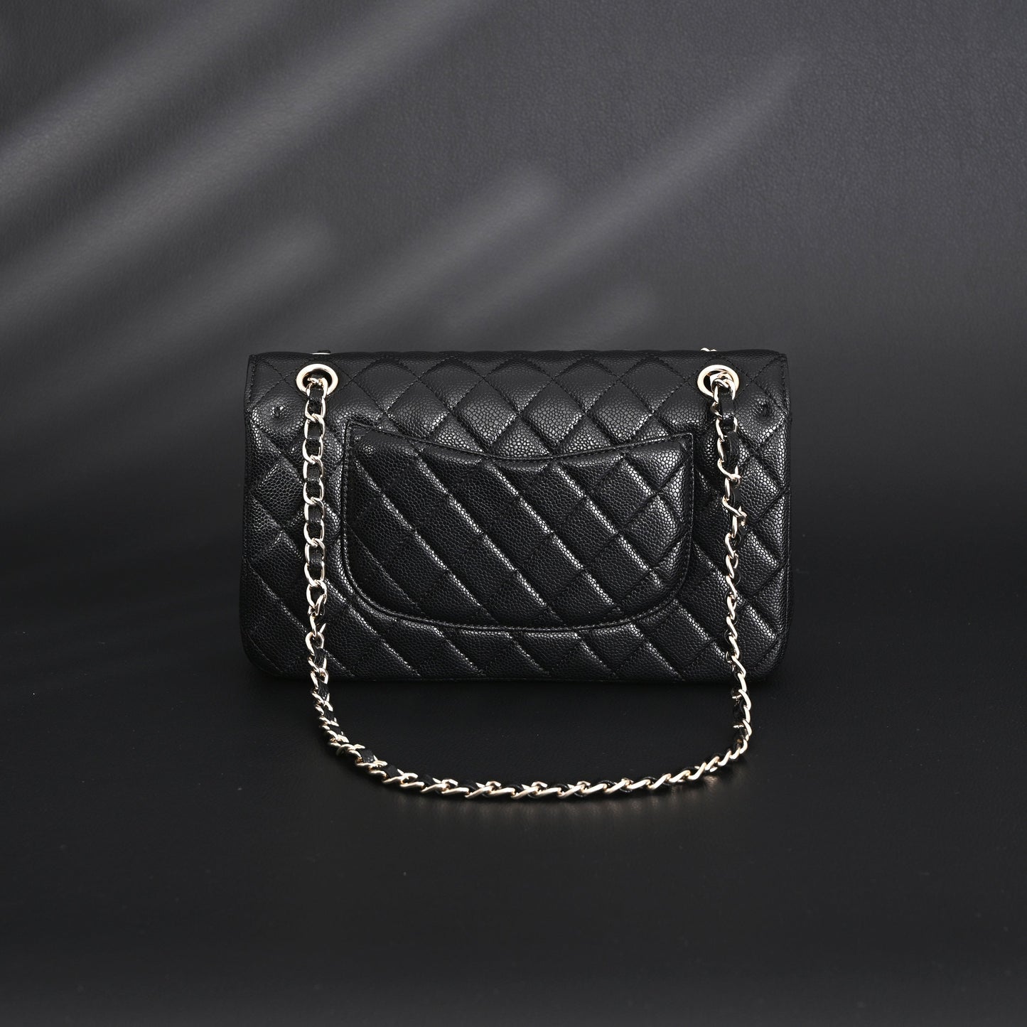Chanel Classic Flap Bag – Black Quilted Caviar Leather with Gold-Tone Hardware