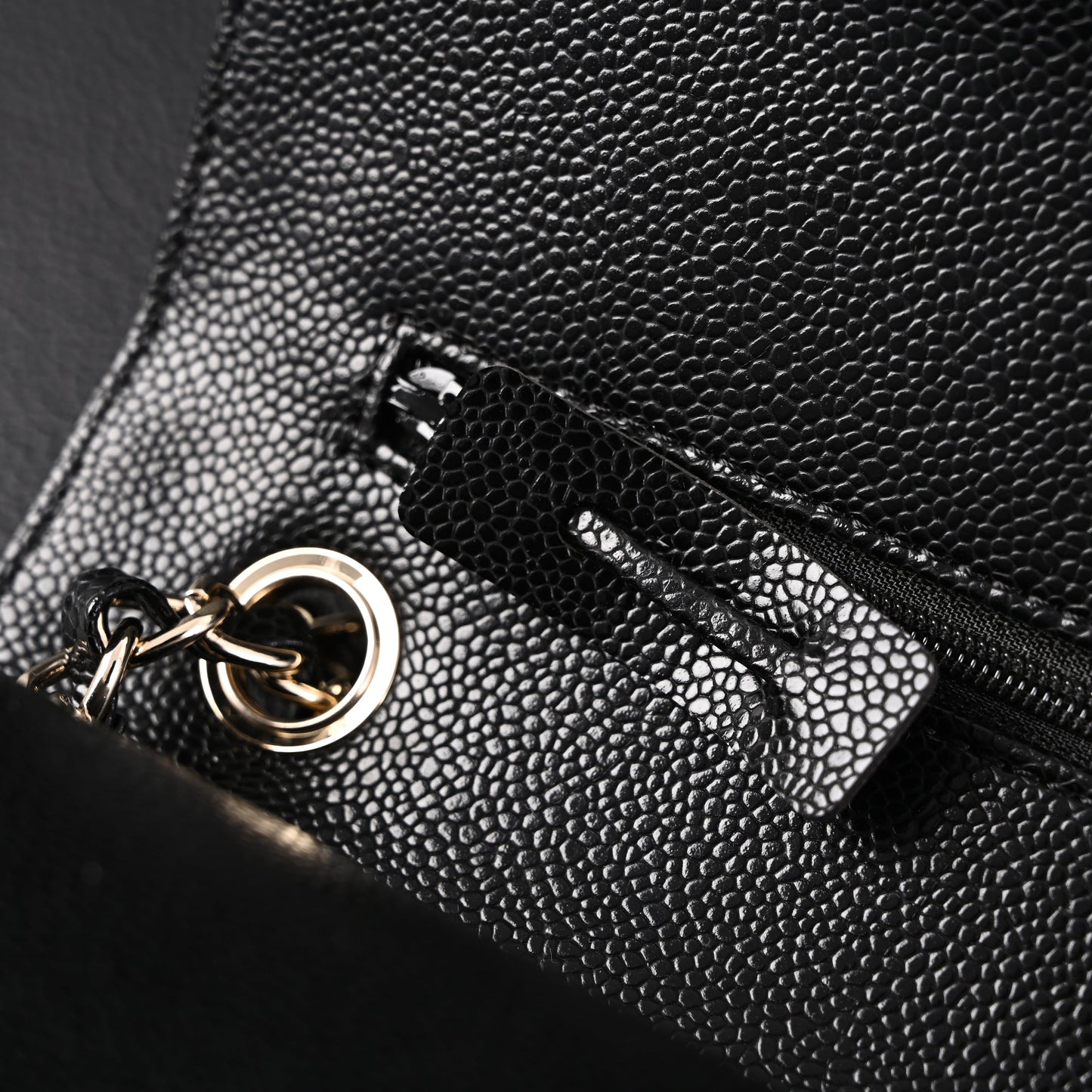 Chanel Classic Flap Bag – Black Quilted Caviar Leather with Gold-Tone Hardware