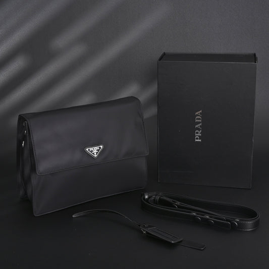Prada Nylon Black Messenger Bag
