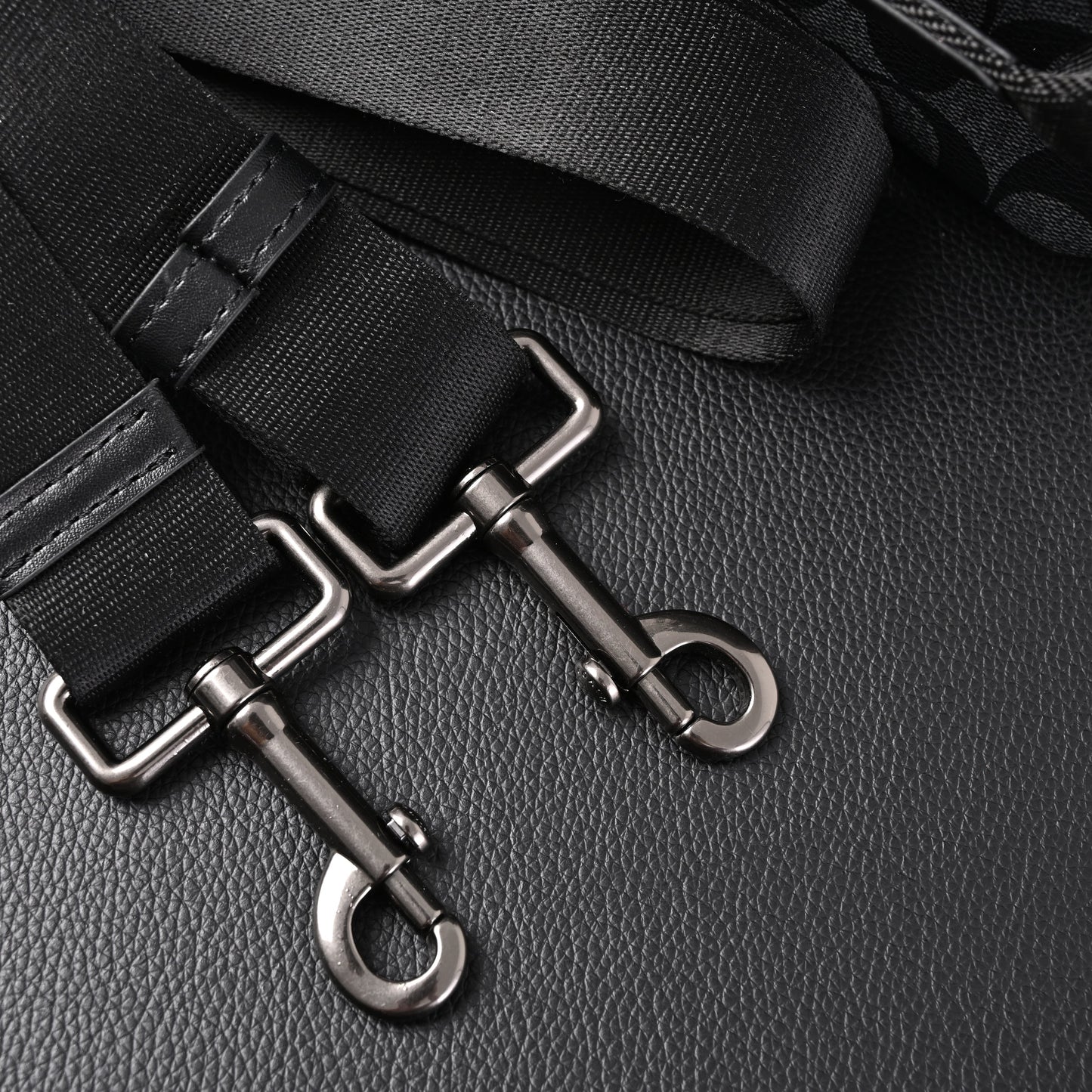 Coach Signature Duffel Bag – Black Monogram Canvas with Leather Trim