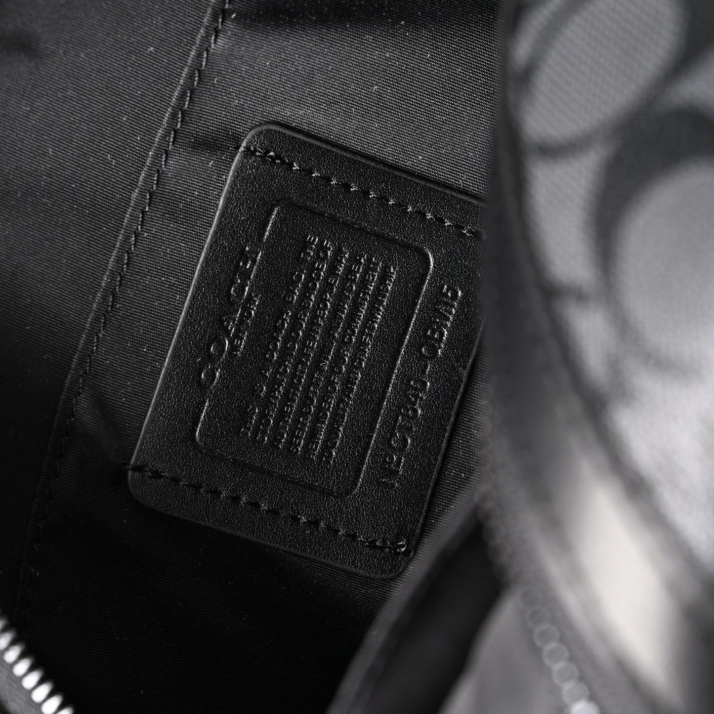 Coach Signature Duffel Bag – Black Monogram Canvas with Leather Trim