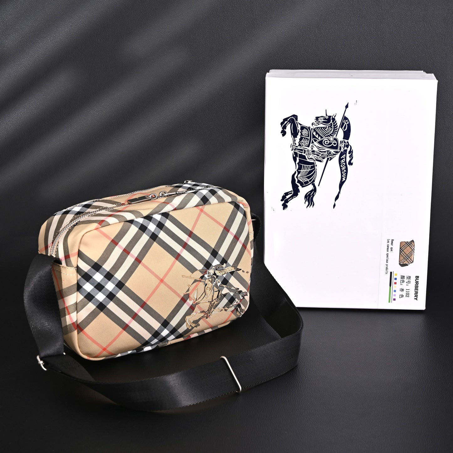 Burberry Vintage Check Canvas Crossbody Messenger Bag