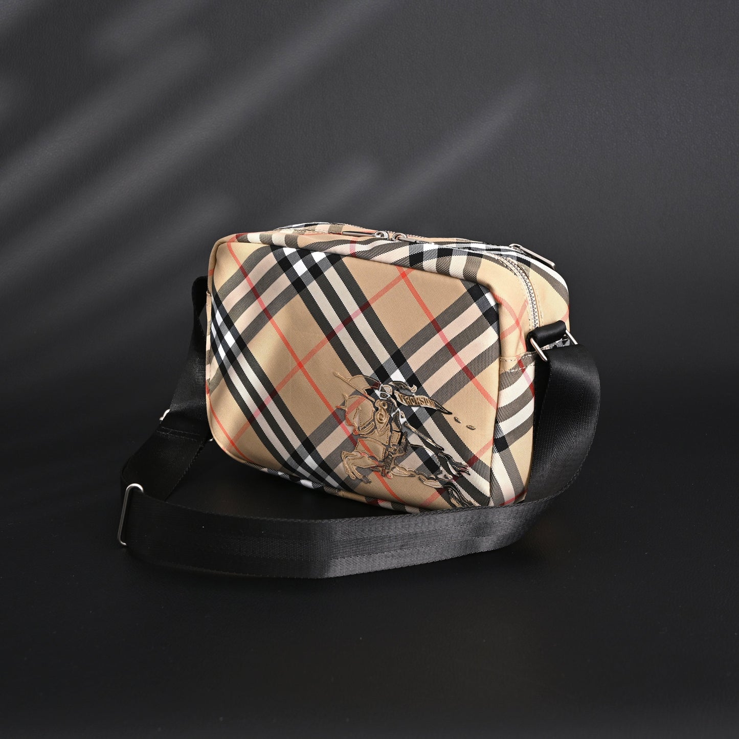 Burberry Vintage Check Canvas Crossbody Messenger Bag