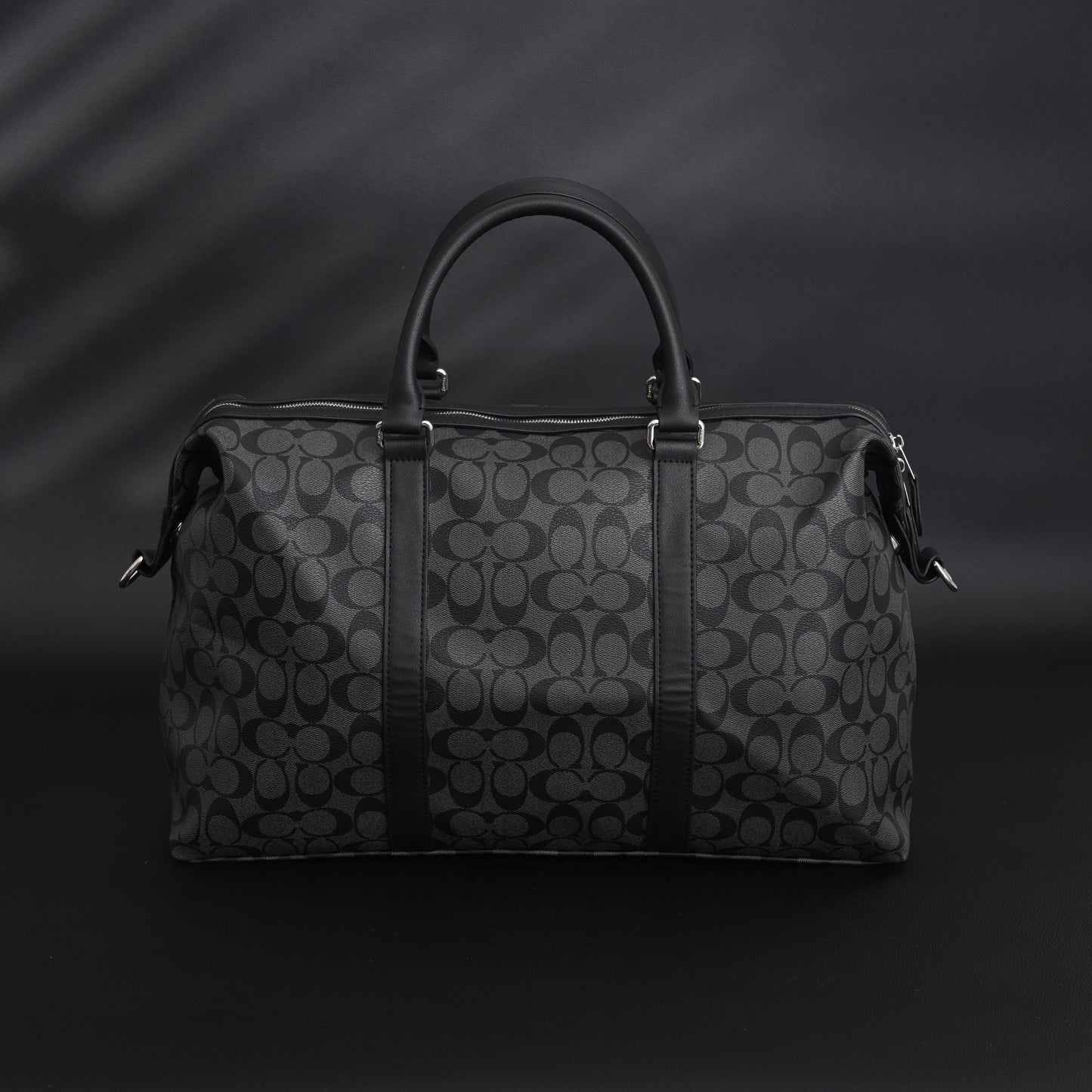 Coach Metropolitan Duffel Bag in Signature Black Canvas