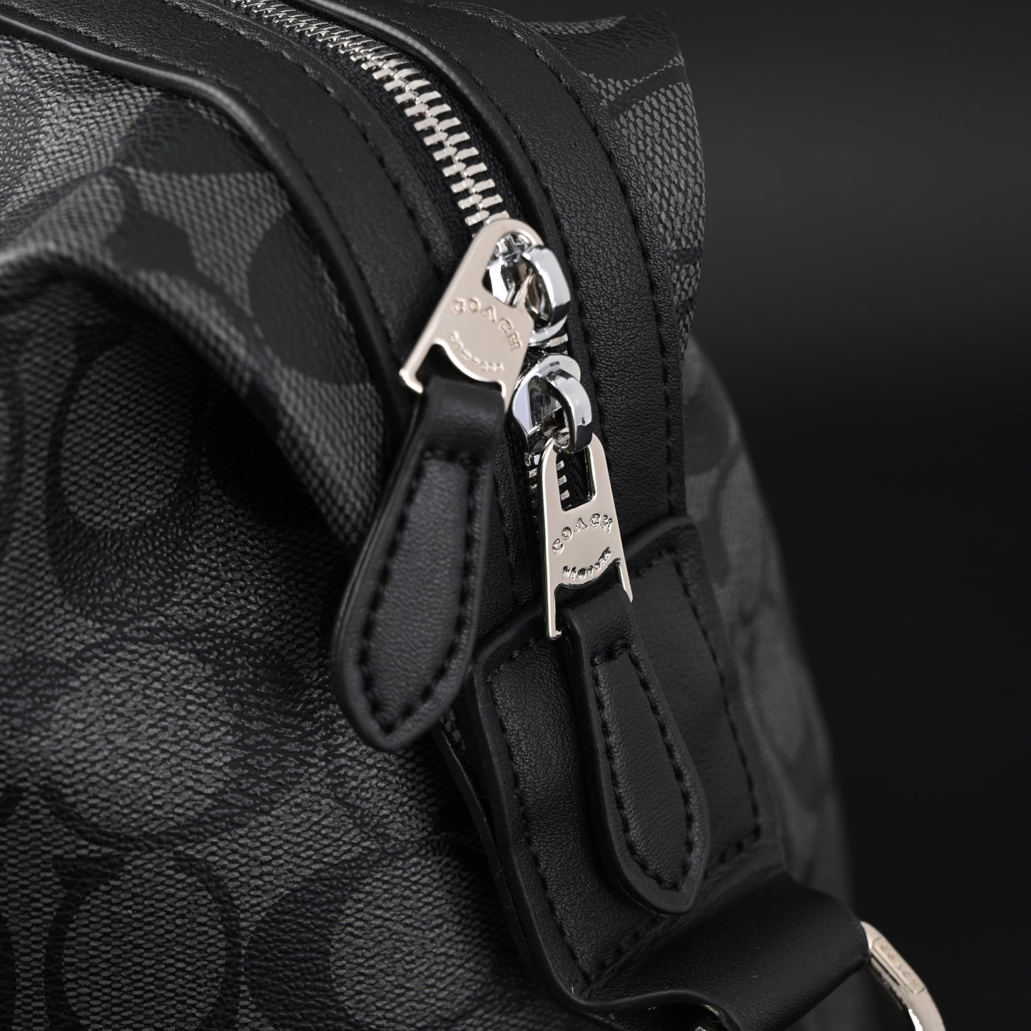 Coach Metropolitan Duffel Bag in Signature Black Canvas