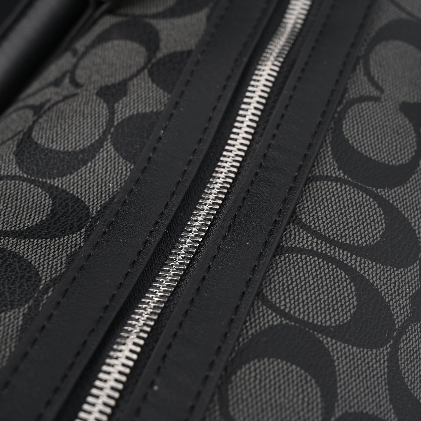 Coach Metropolitan Duffel Bag in Signature Black Canvas