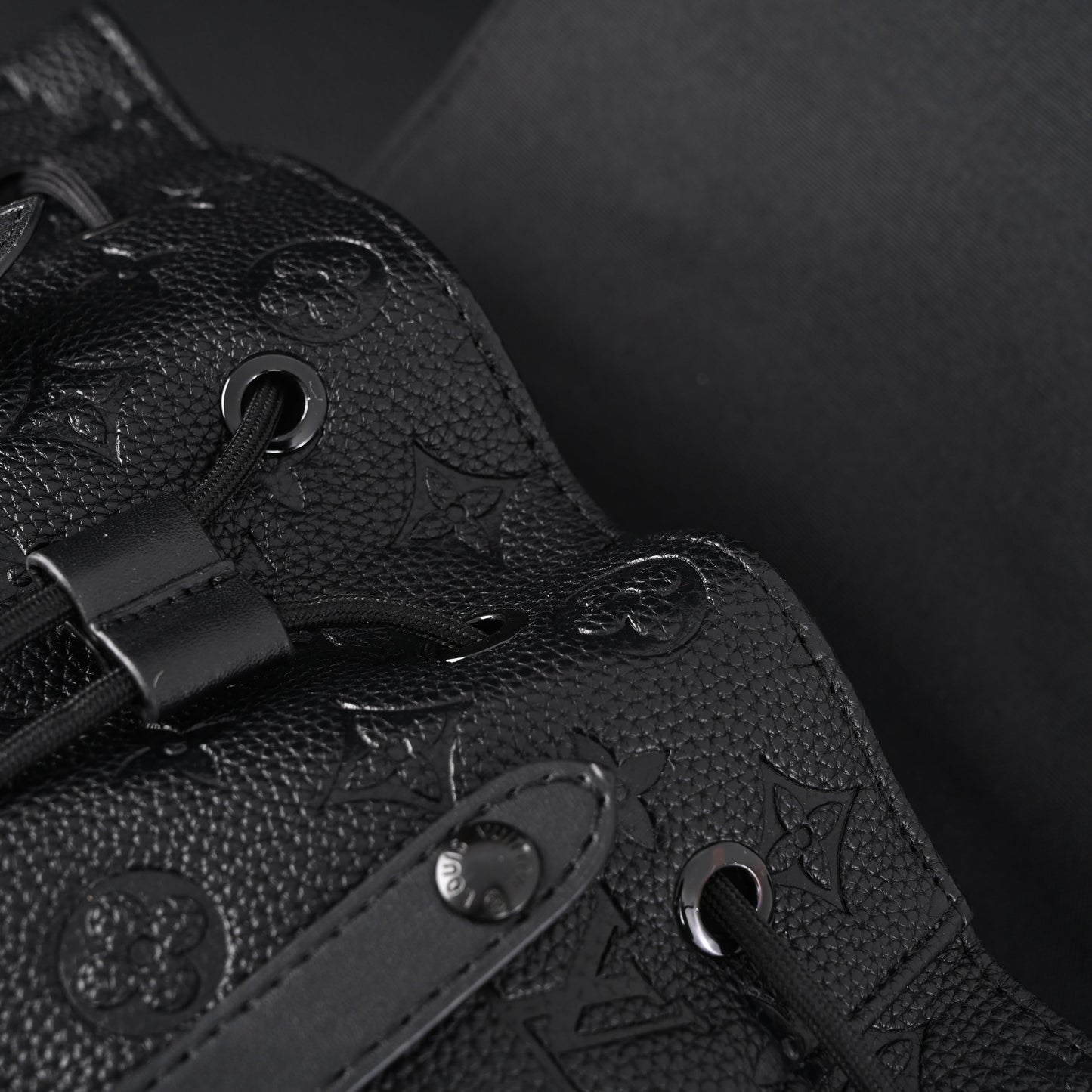 Louis Vuitton Christopher PM Backpack Monogram Shadow Black Leather