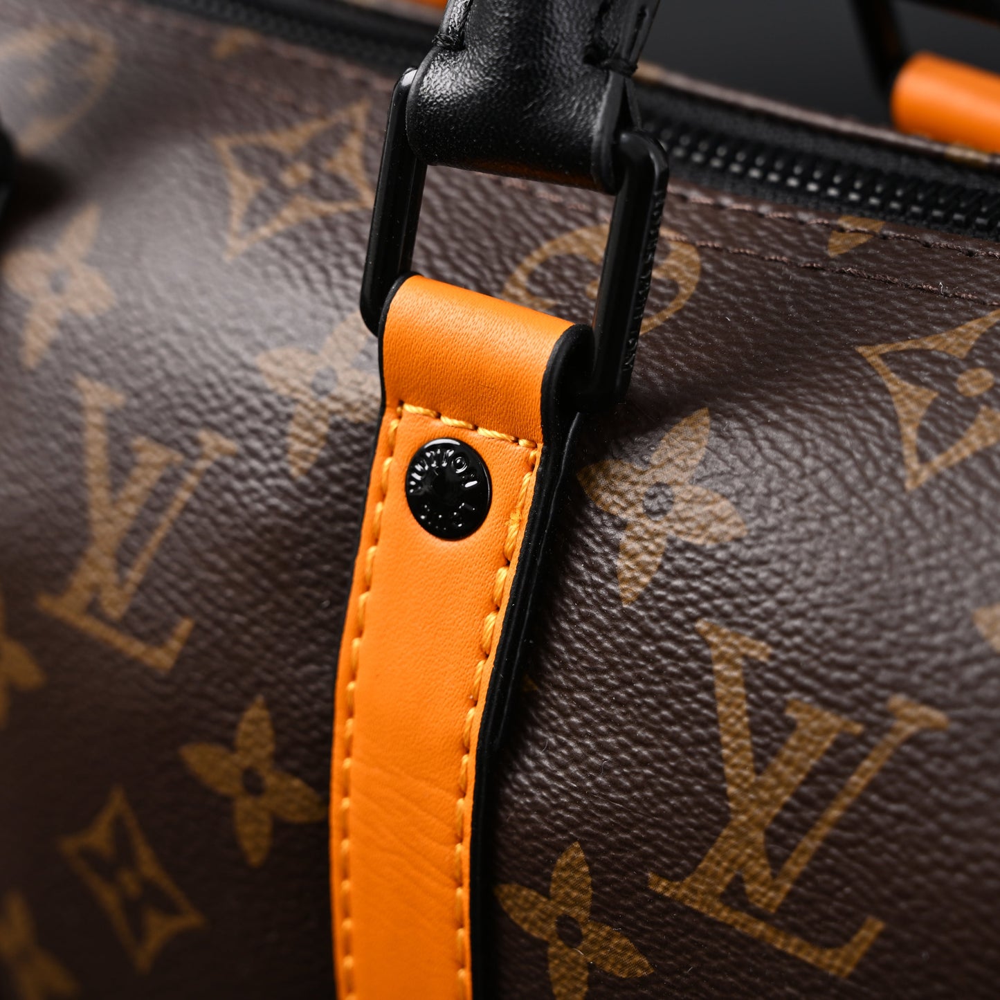 Louis Vuitton Keepall Bandoulière 50 – Monogram Canvas with Neon Orange Trim