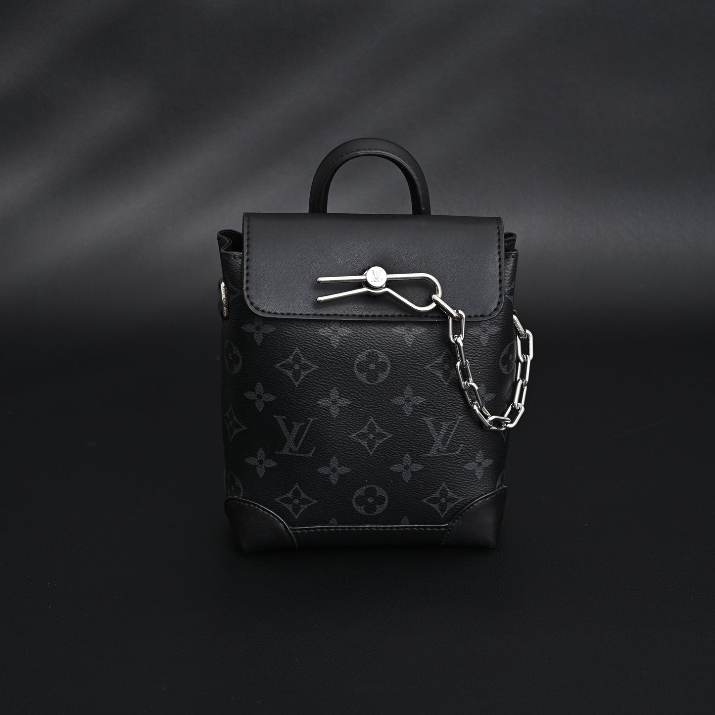 Louis Vuitton Soft Trunk Messenger – Monogram Eclipse Canvas with Silver Chain