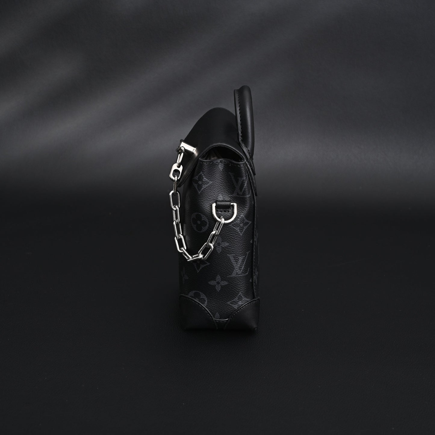 Louis Vuitton Soft Trunk Messenger – Monogram Eclipse Canvas with Silver Chain