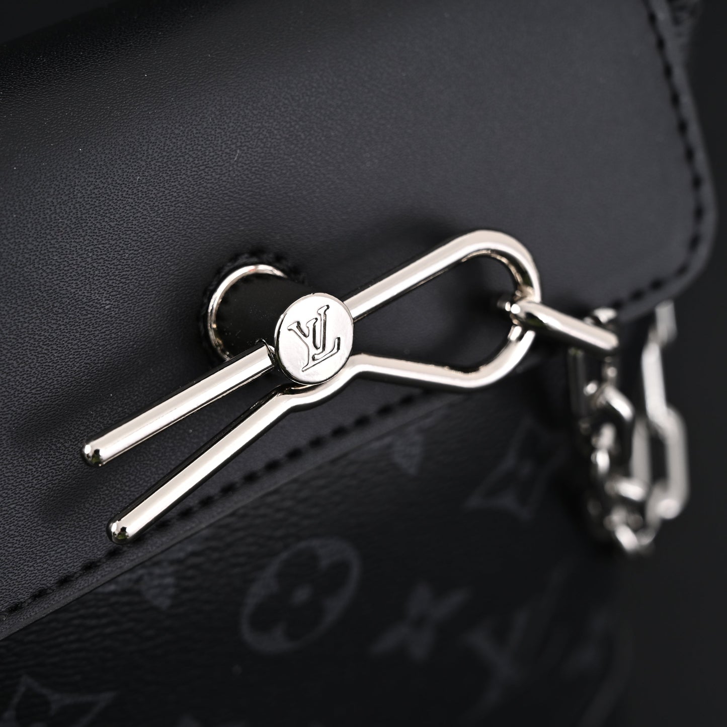 Louis Vuitton Soft Trunk Messenger – Monogram Eclipse Canvas with Silver Chain