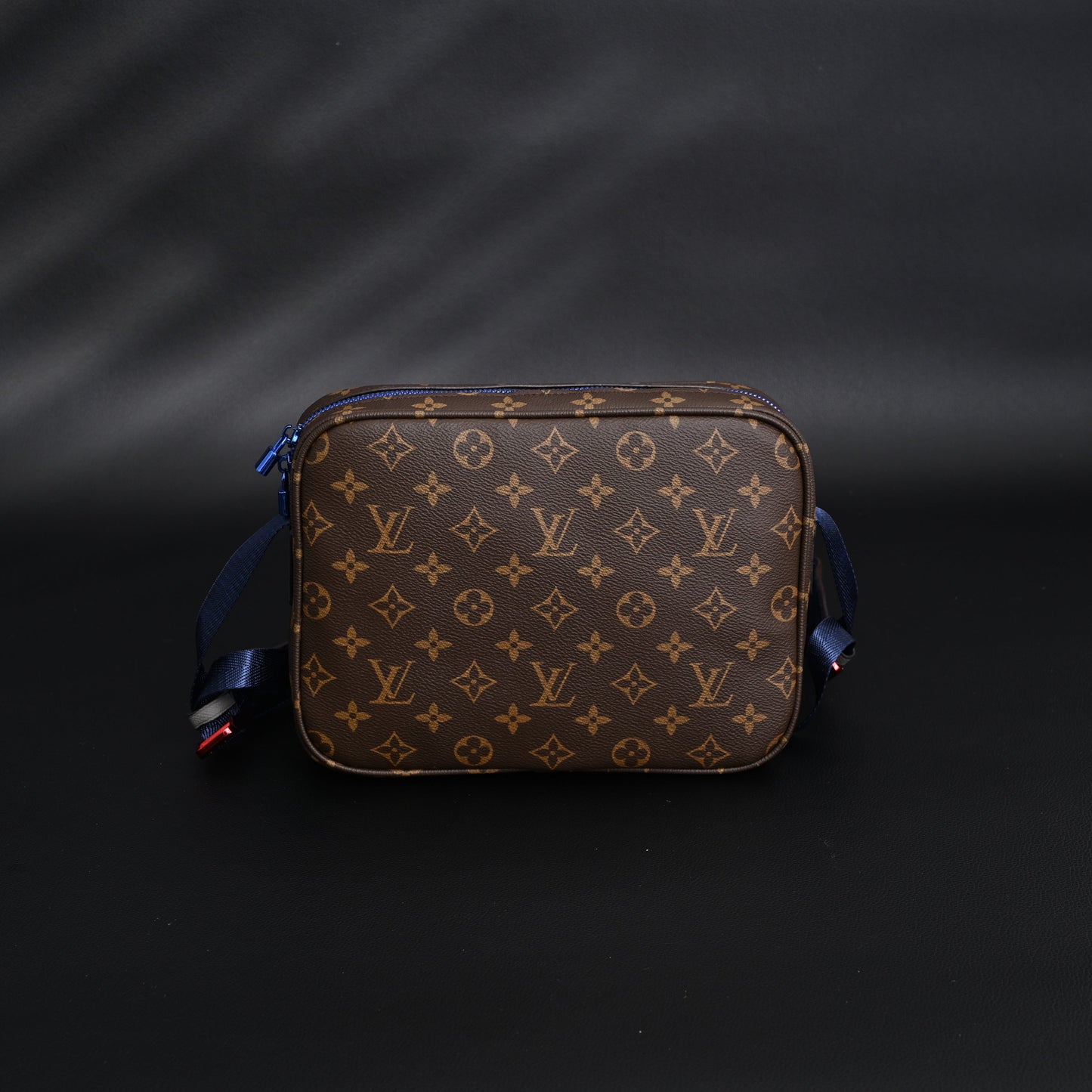 Louis Vuitton Trio Messenger Bag – Monogram Canvas with Blue Strap