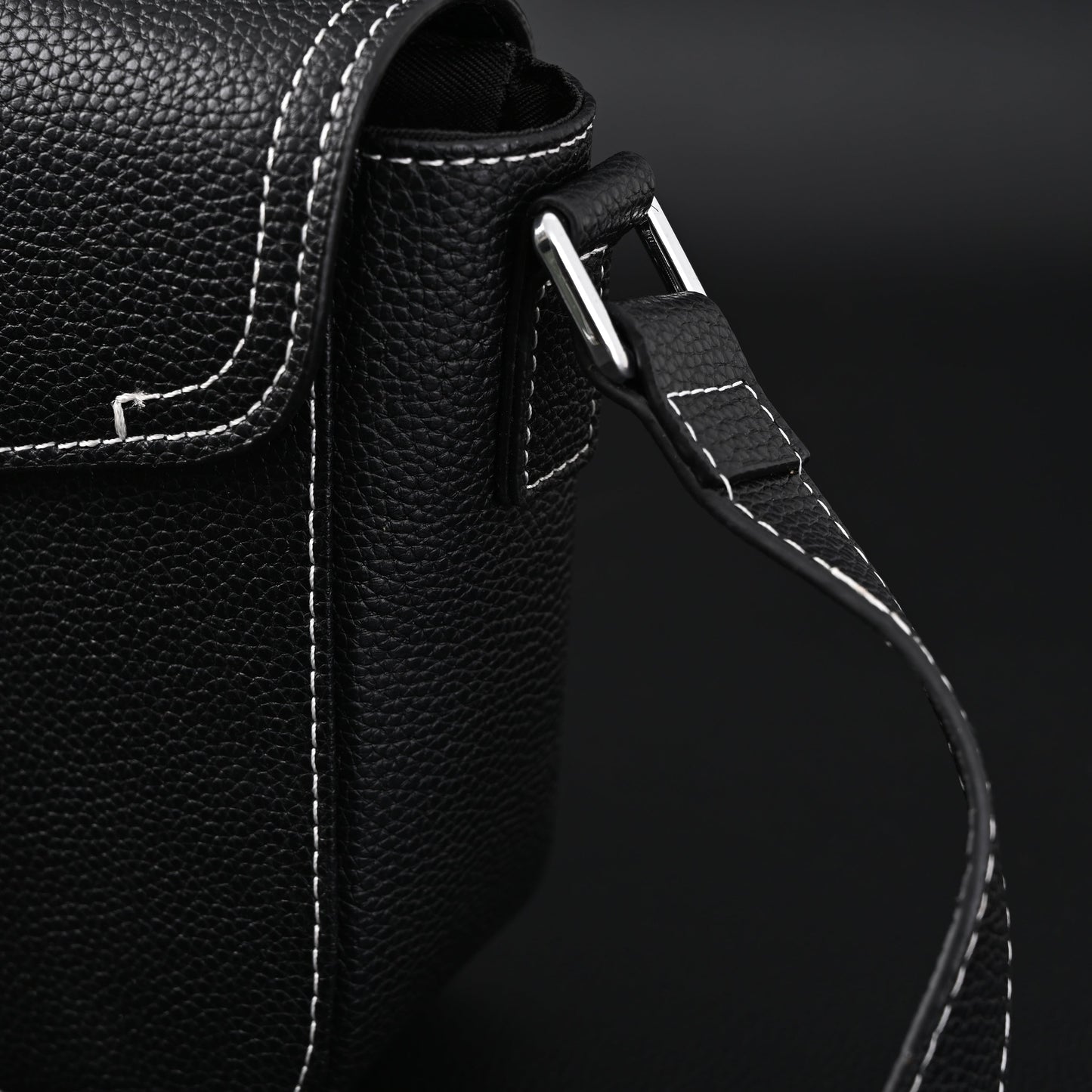 Dior Saddle Crossbody Bag – Black Grained Calfskin with Silver-Tone Hardware
