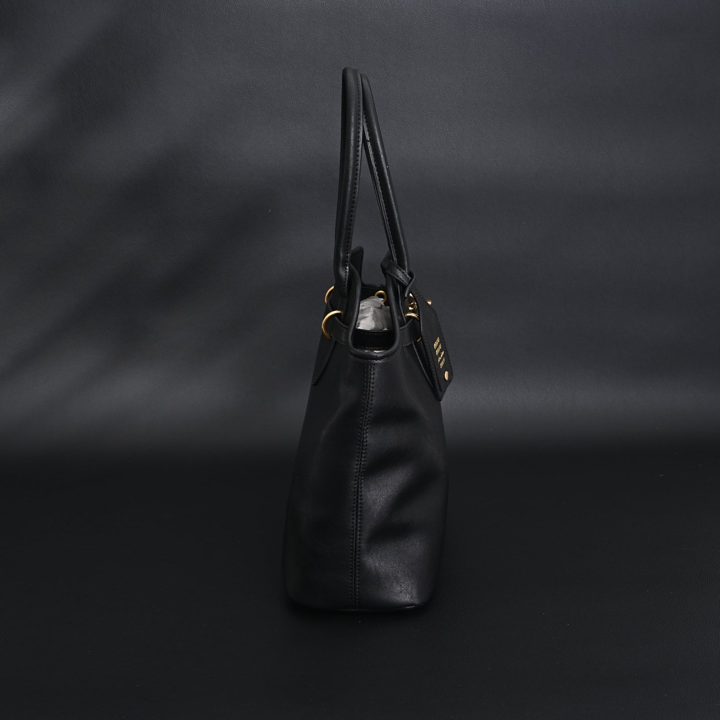 Miu Miu Leather Tote Bag – Classic Black