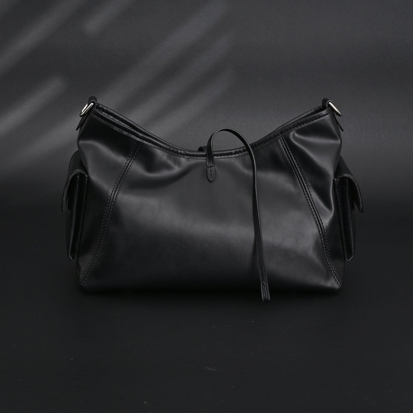 Louis Vuitton Montaigne Black Mahina Leather Shoulder Bag