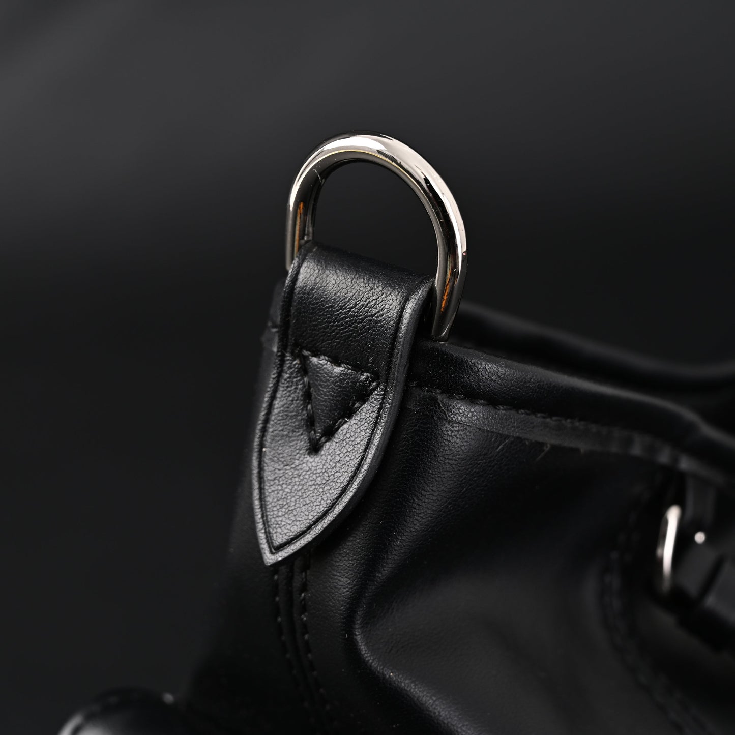 Louis Vuitton Montaigne Black Mahina Leather Shoulder Bag