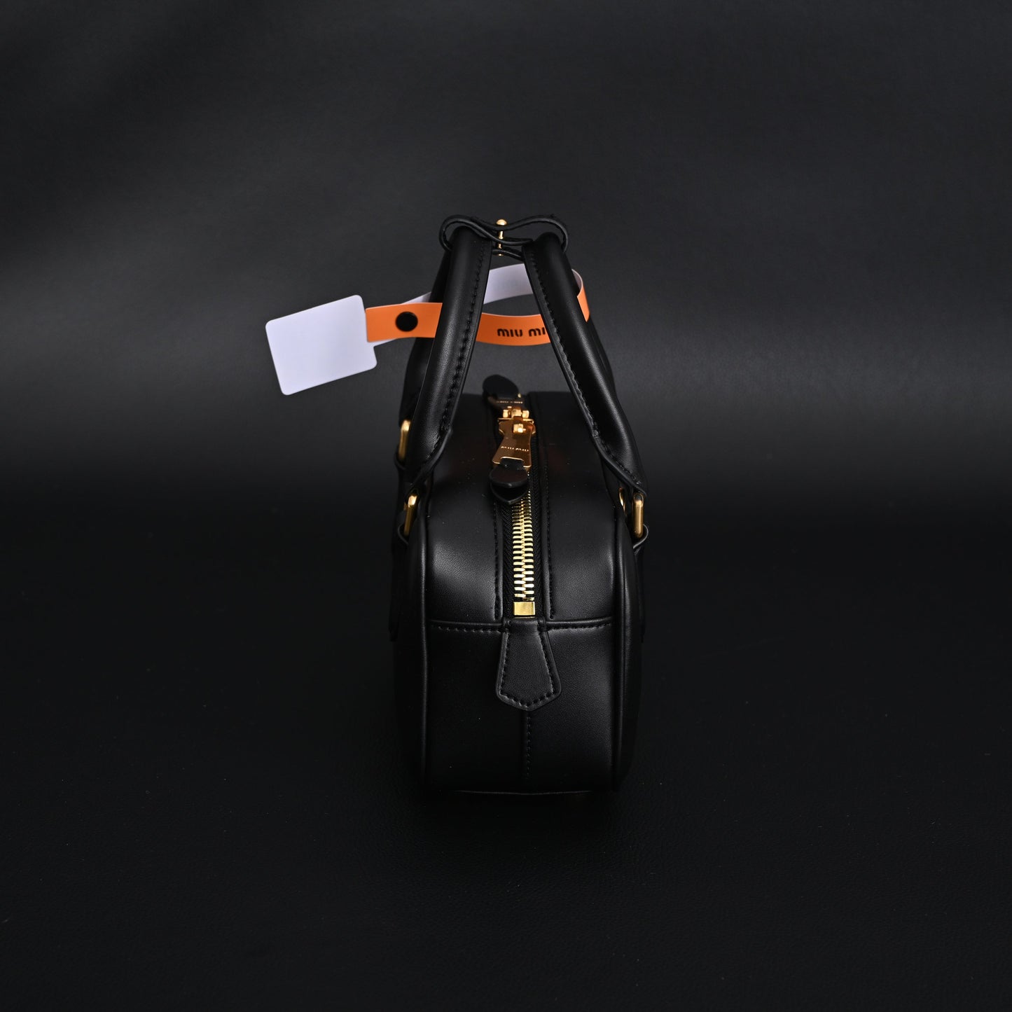 Miu Miu Black Matelassé Leather Satchel Bag – Mini Top Handle