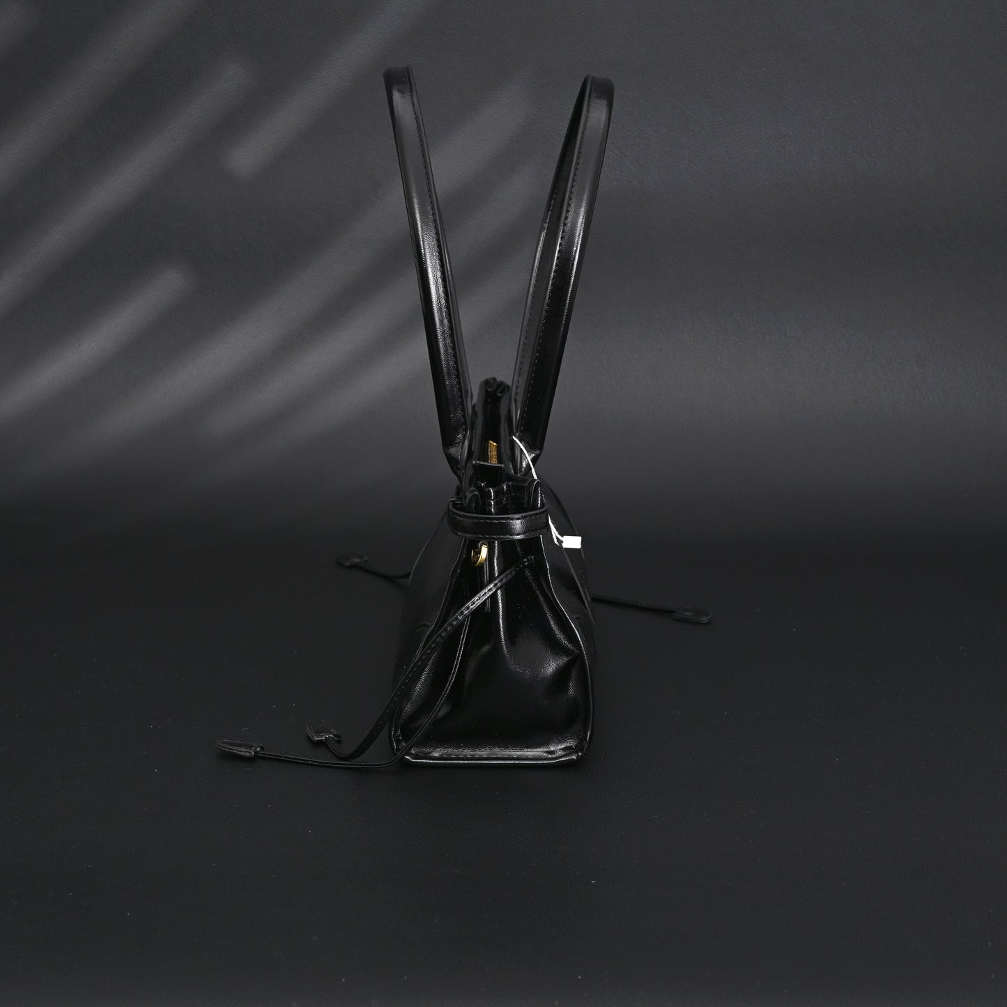 Prada Cleo Black Patent Leather Shoulder Bag with Gold Hardware