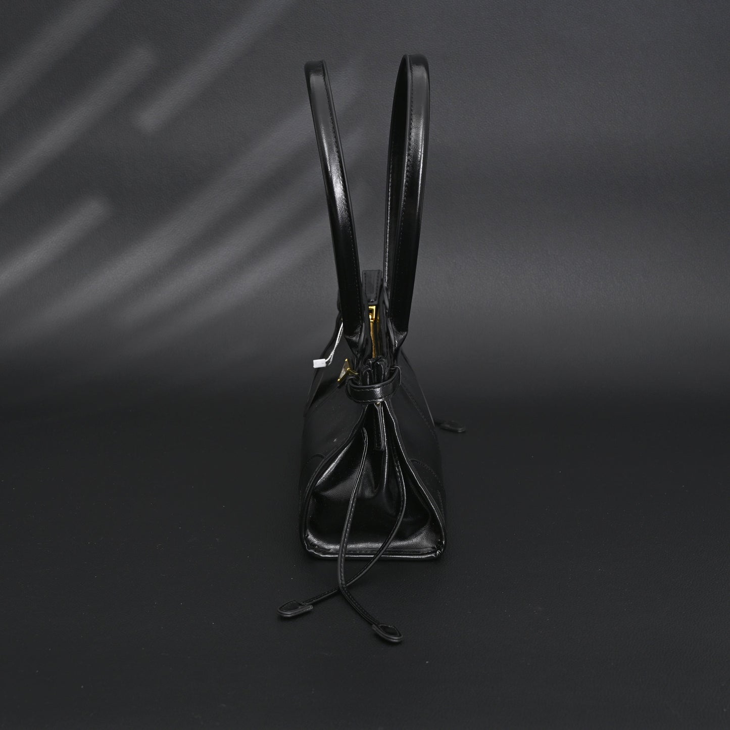 Prada Cleo Black Patent Leather Shoulder Bag with Gold Hardware