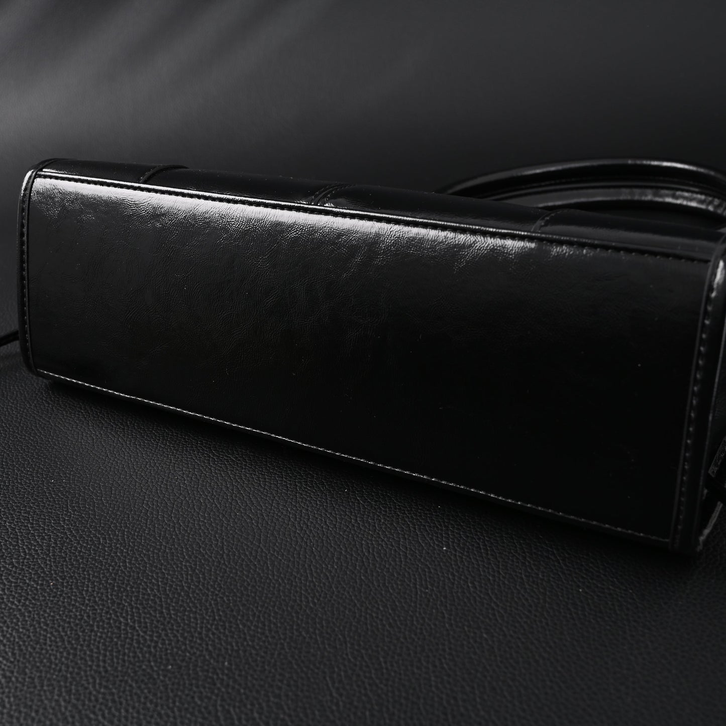 Prada Cleo Black Patent Leather Shoulder Bag with Gold Hardware