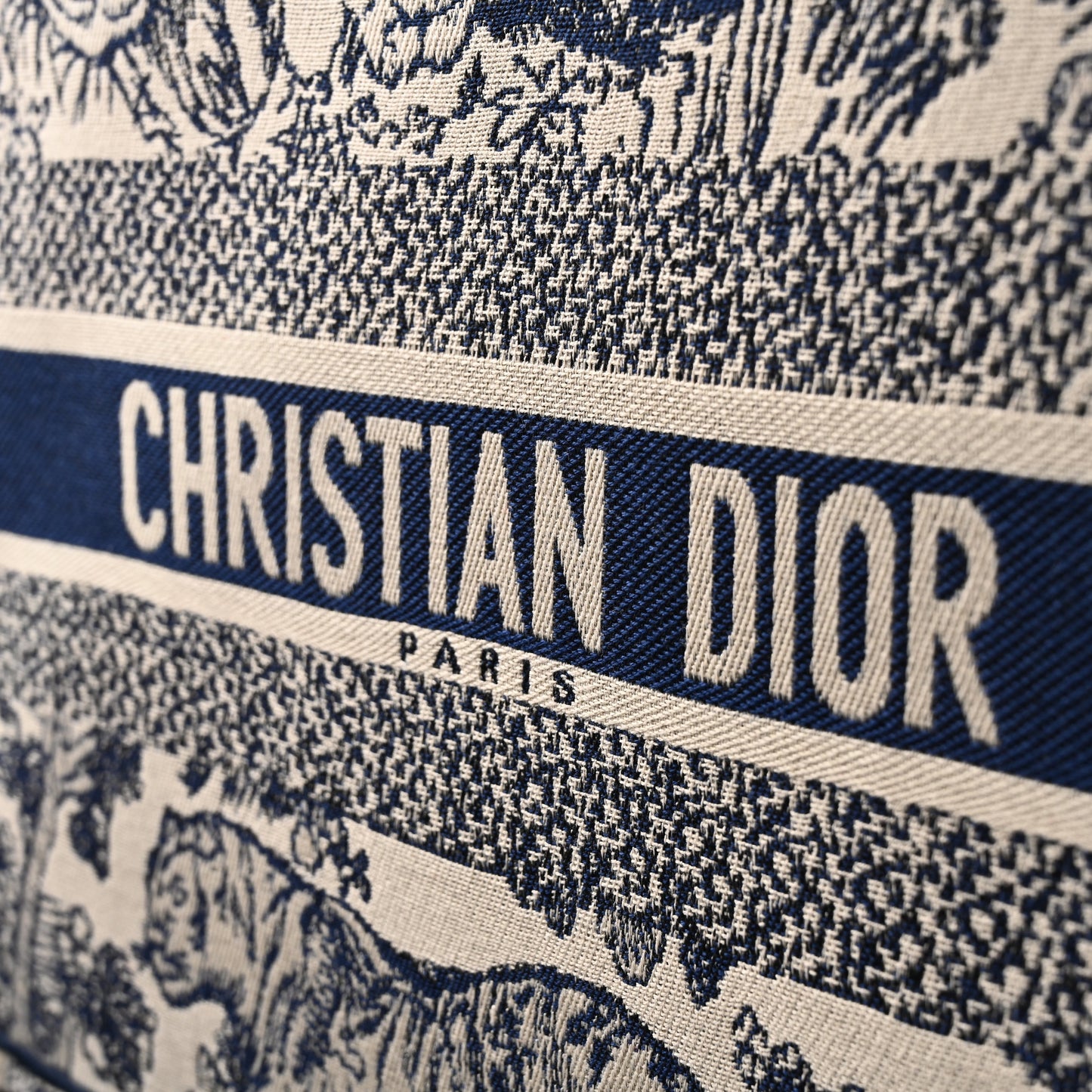 Dior Book Tote Bag – Blue Toile de Jouy Embroidery