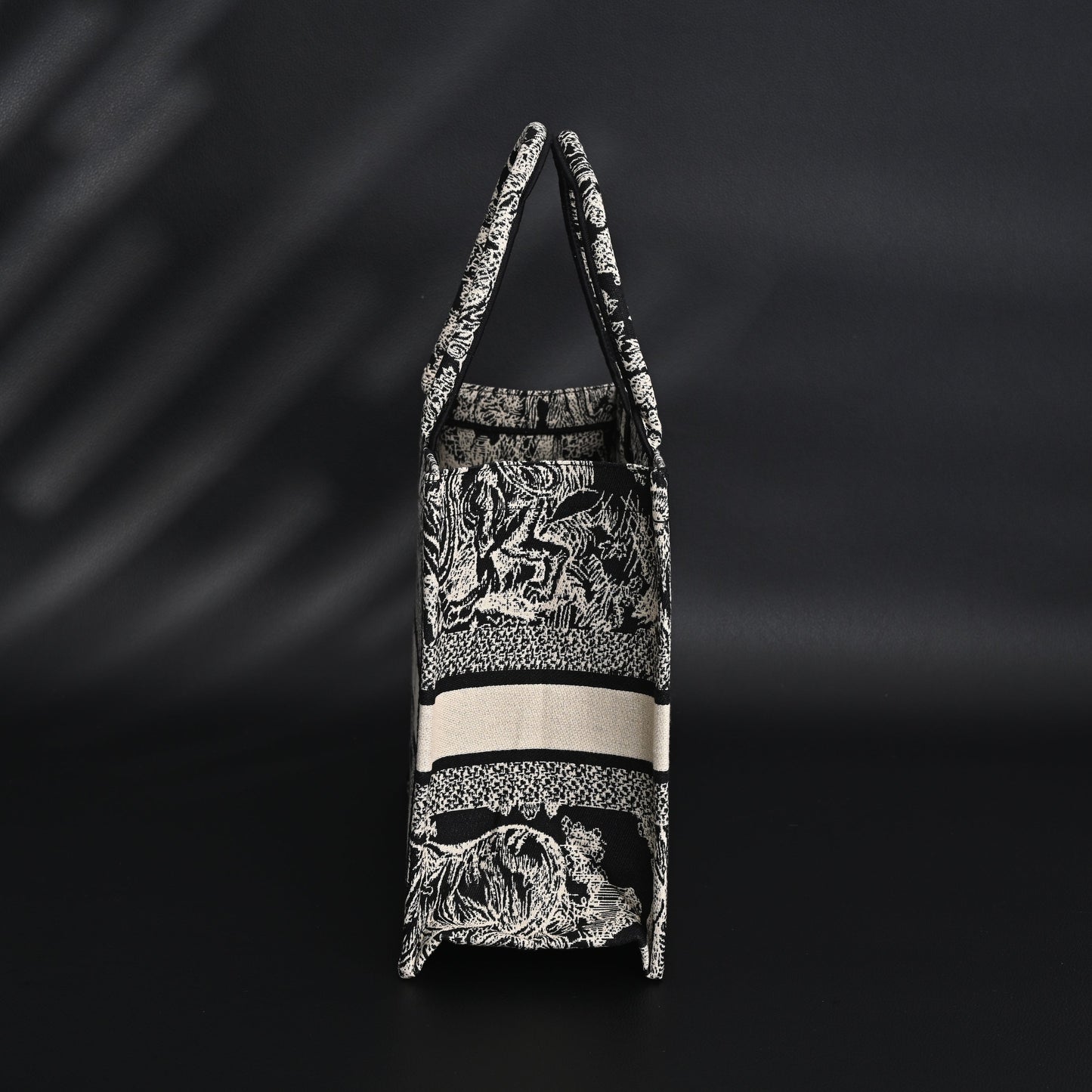 Dior Book Tote Bag – Black Toile de Jouy Embroidery