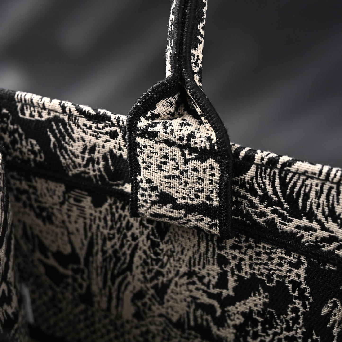 Dior Book Tote Bag – Black Toile de Jouy Embroidery