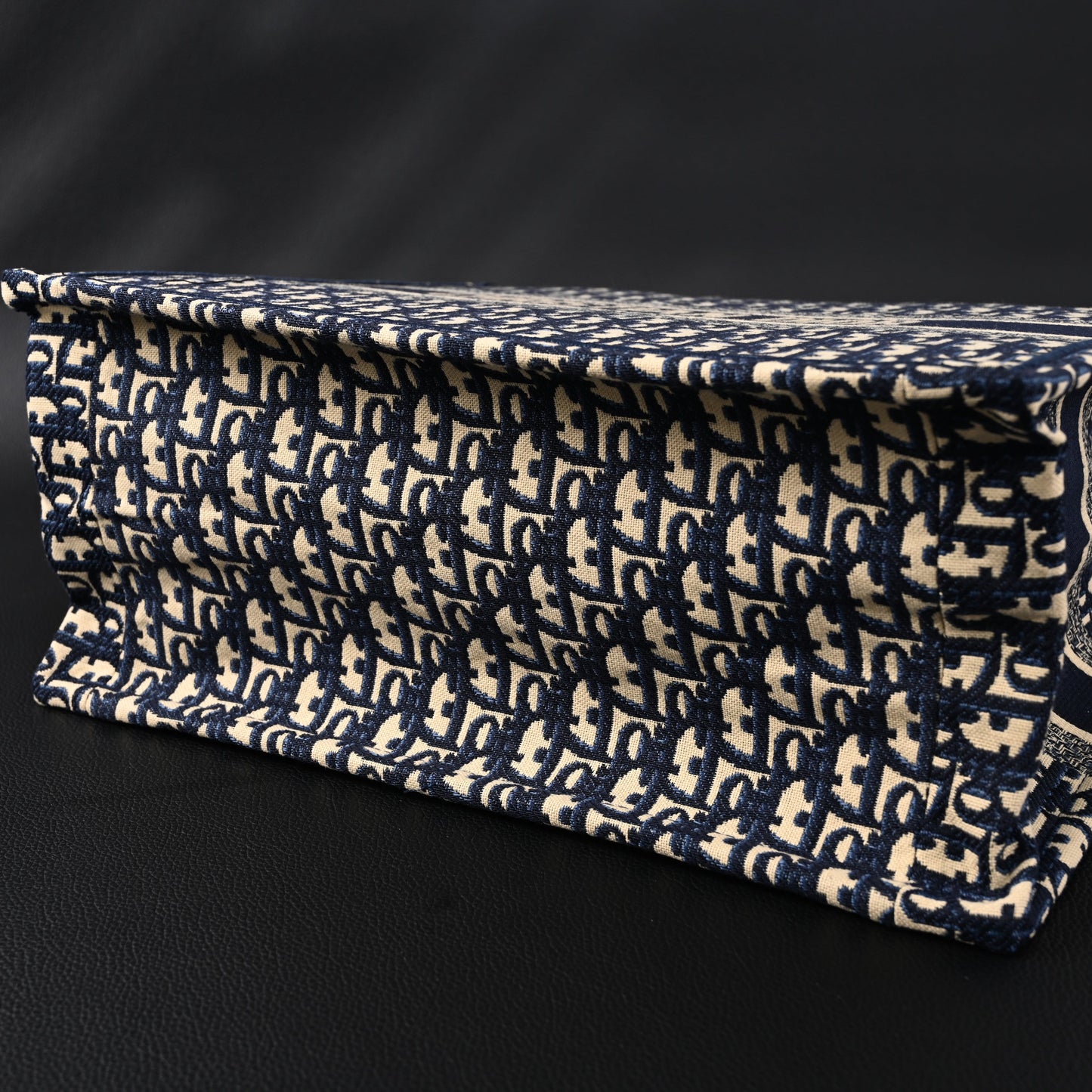 Christian Dior Large Book Tote – Blue Oblique Embroidery