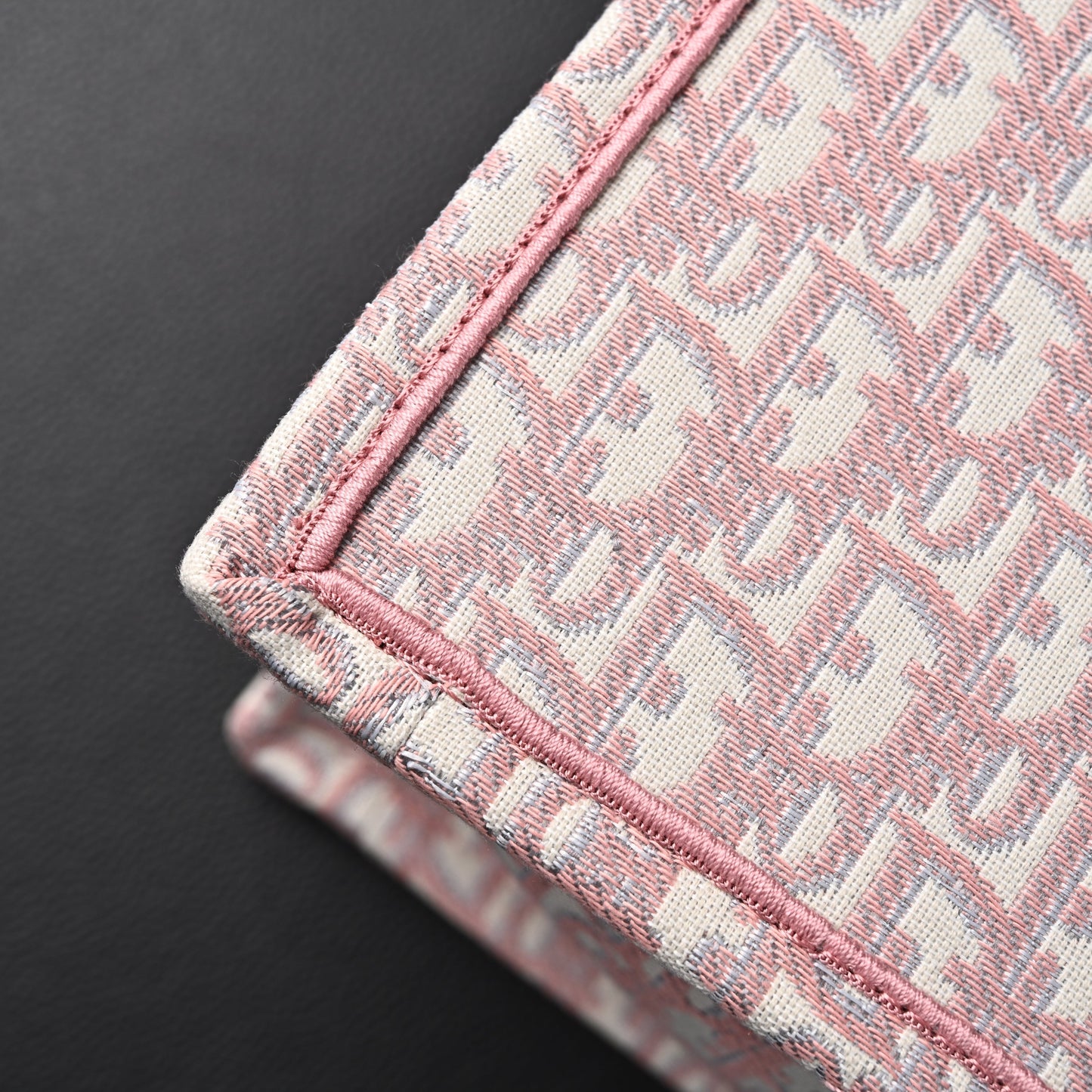 Christian Dior Large Book Tote – Pink Oblique Embroidery