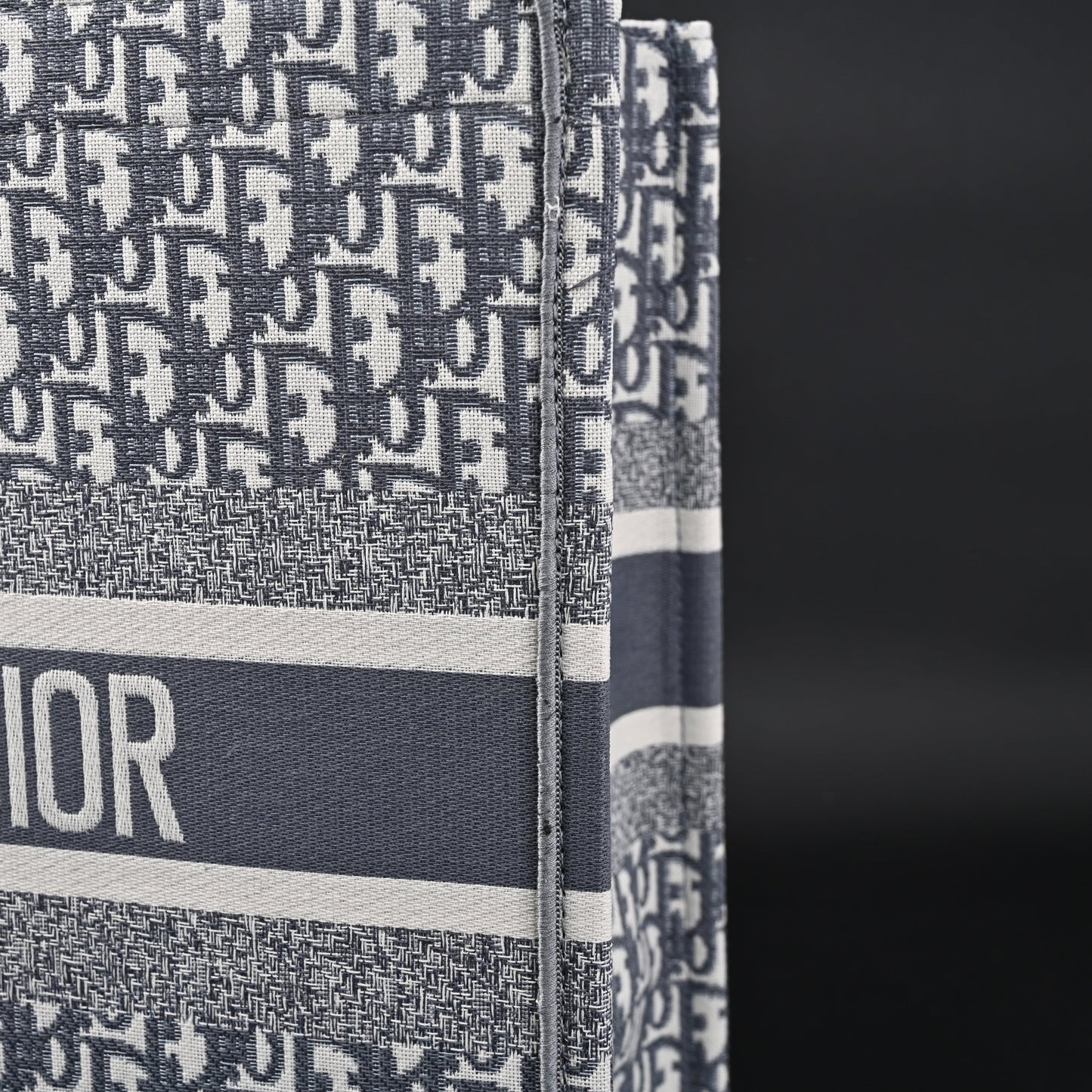 Christian Dior Large Book Tote – Grey Oblique Embroidery
