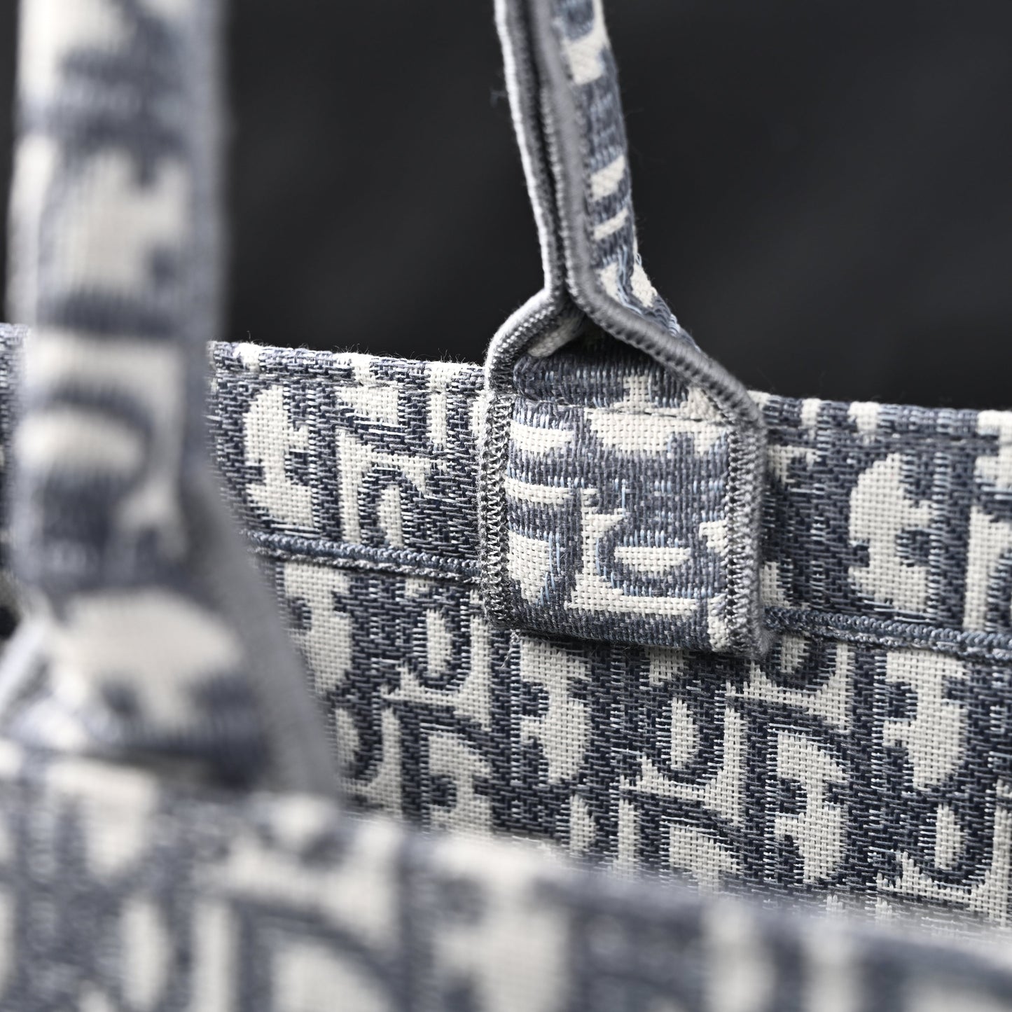Christian Dior Large Book Tote – Grey Oblique Embroidery