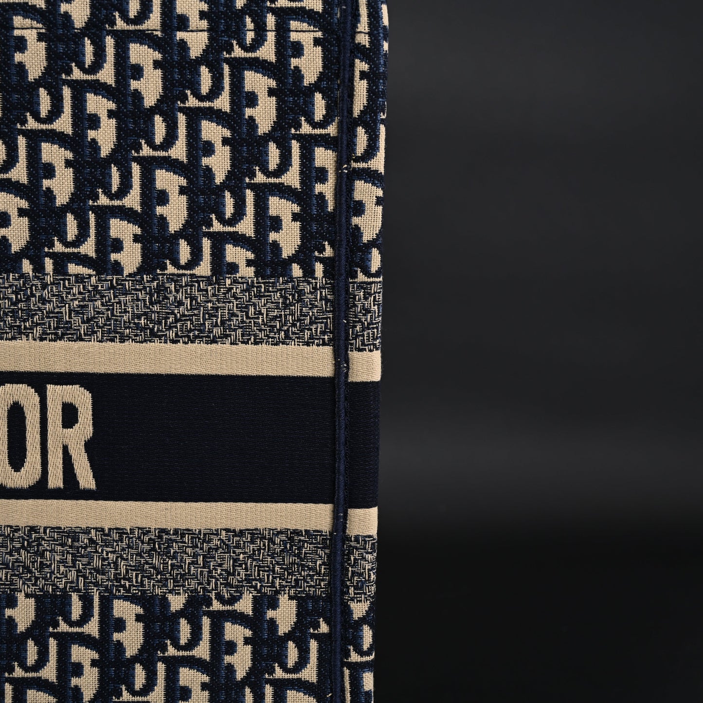 Christian Dior Large Book Tote – Blue Oblique Embroidery