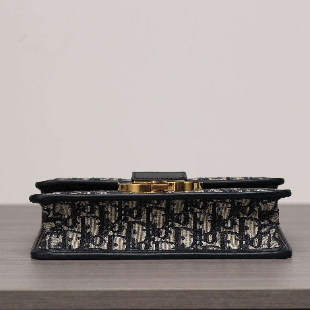 Dior 30 Montaigne Bag Oblique Blue Jacquard