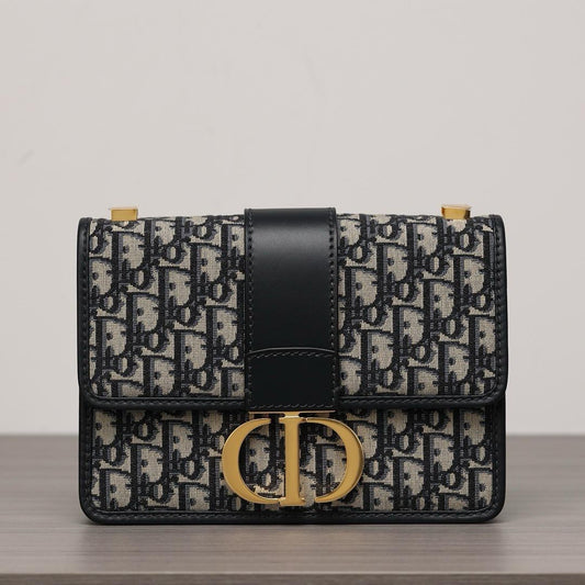 Dior 30 Montaigne Bag Oblique Blue Jacquard